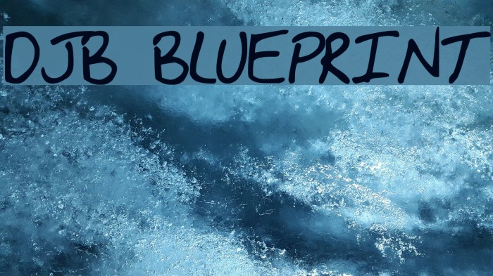 DJB BLUEPRINT Font examples