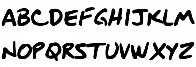 DJB BLUEPRINT フォント 小文字