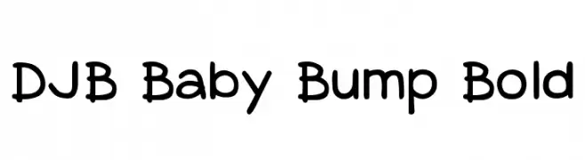 DJB Baby Bump Bold  Скачать бесплатные шрифты
