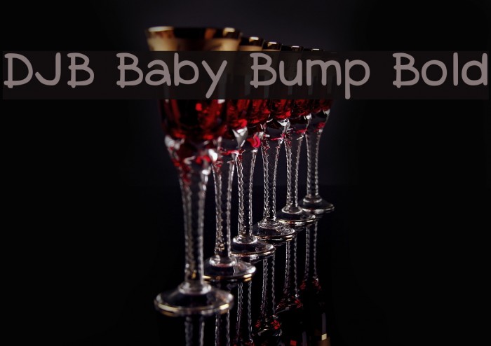 DJB Baby Bump Bold Font examples