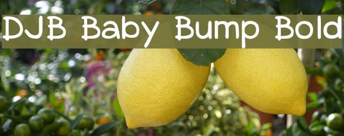 DJB Baby Bump Bold Font examples