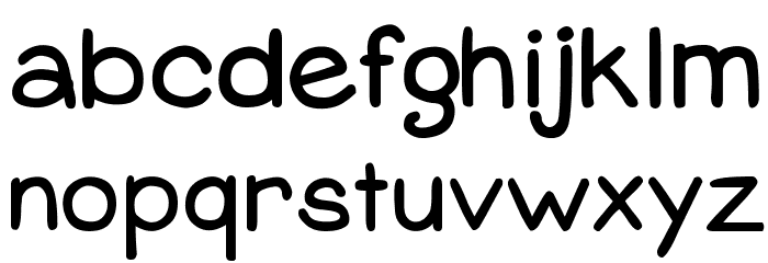 DJB Baby Bump Bold Font LOWERCASE