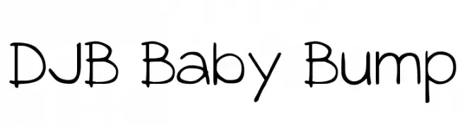 DJB Baby Bump  フリーフォントのダウンロード