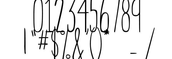 DJB Bean Pole Font OTHER CHARS