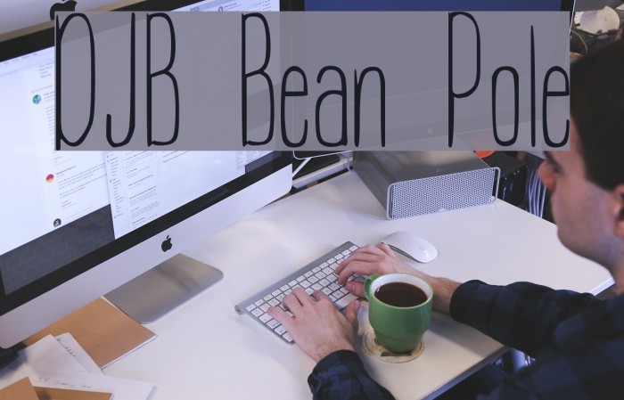DJB Bean Pole Font examples