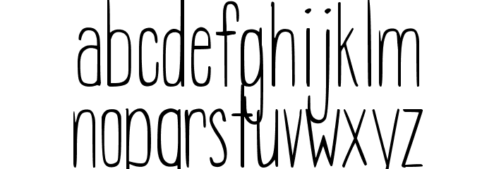 DJB Bean Pole Font LOWERCASE