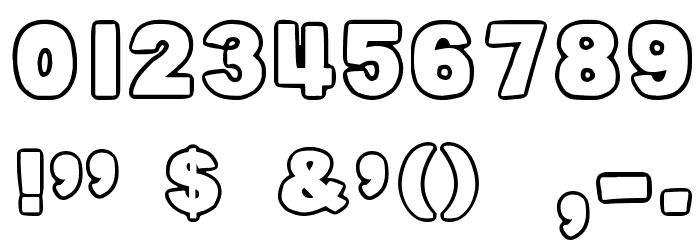 DJB Belly Button-Outtie Font OTHER CHARS