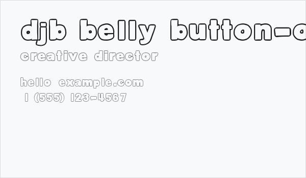 DJB Belly Button-Outtie Business Card