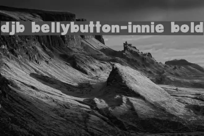 DJB BellyButton-Innie Bold Font examples