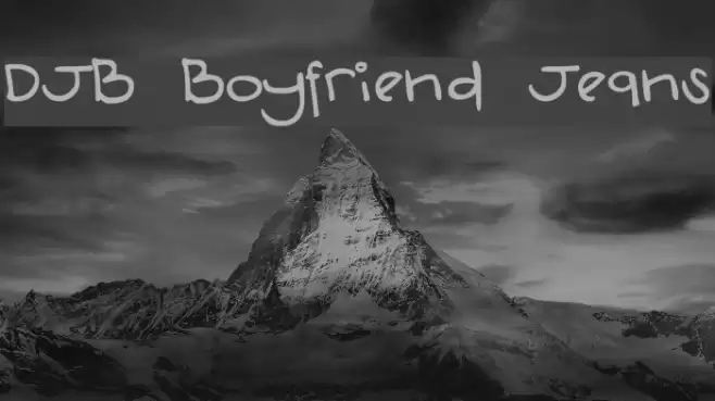 DJB Boyfriend Jeans Font examples