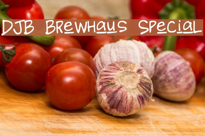DJB Brewhaus Special Font examples