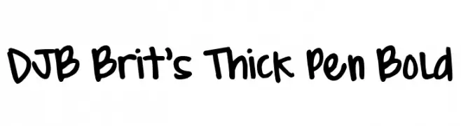 DJB Brit's Thick Pen Bold  Free Fonts Download