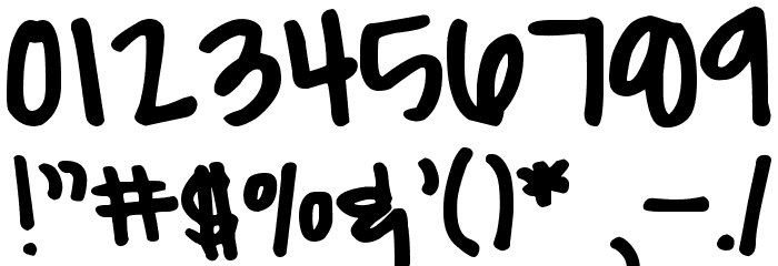 DJB Brit's Thick Pen Bold Font OTHER CHARS
