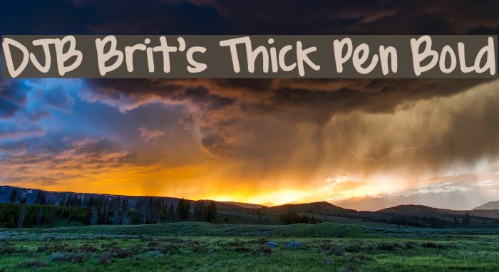 DJB Brit's Thick Pen Bold Font examples
