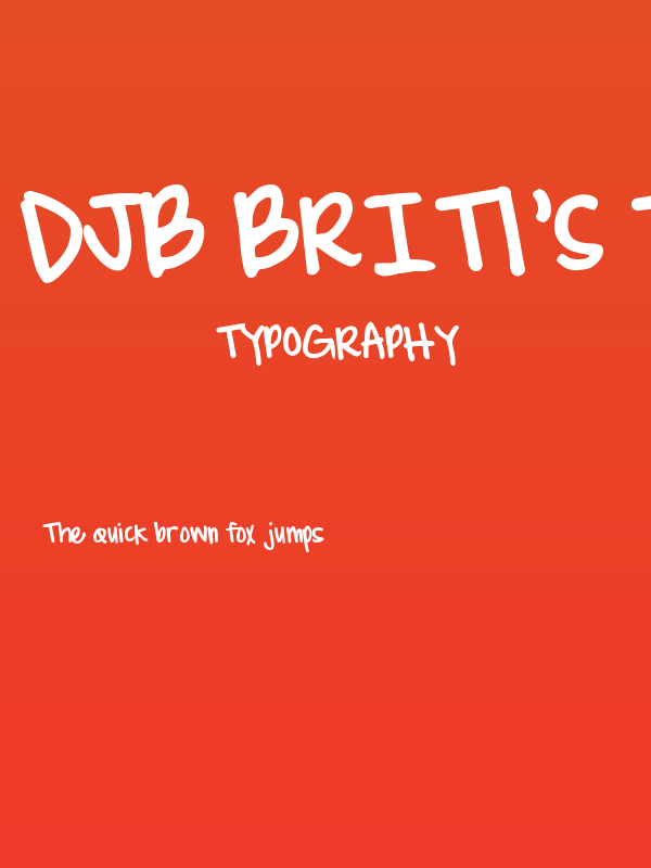 DJB Brit's Thick Pen Bold Poster