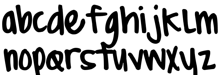 DJB Brit's Thick Pen Bold Font LOWERCASE
