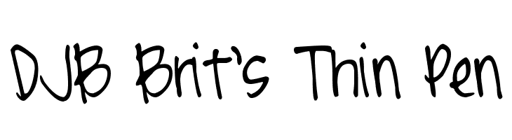 DJB Brit's Thin Pen  免费字体下载