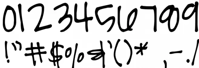 DJB Brit's Thin Pen Font OTHER CHARS