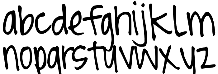 DJB Brit's Thin Pen Font LOWERCASE