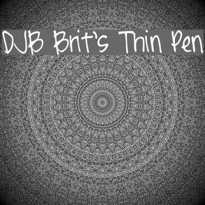 DJB Brit's Thin Pen Font examples