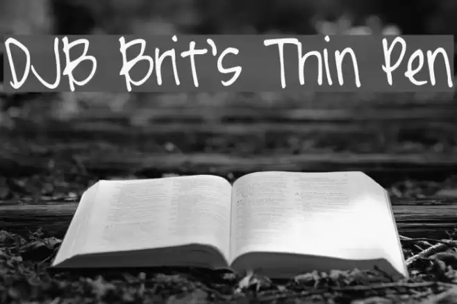 DJB Brit's Thin Pen Font examples