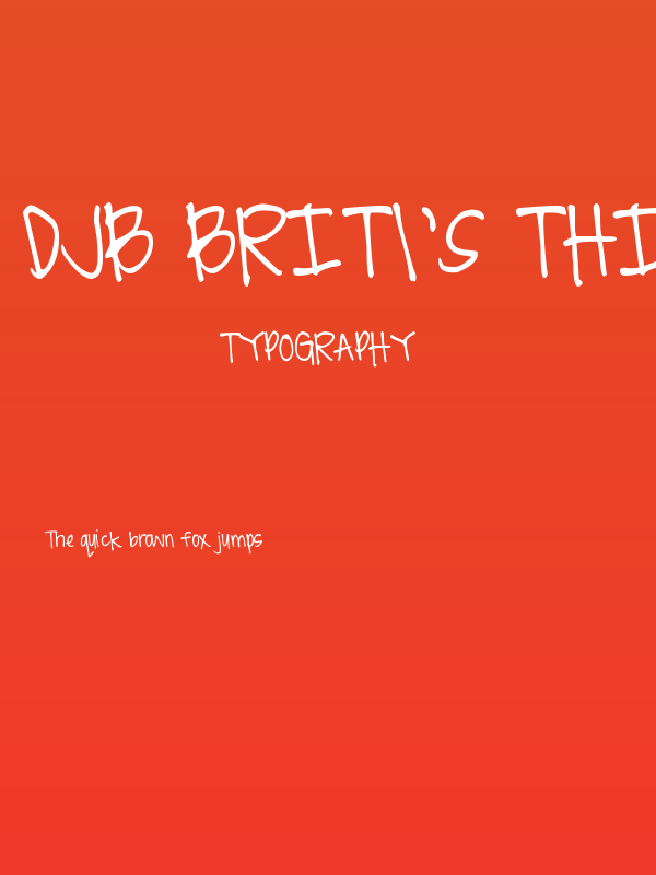 DJB Brit's Thin Pen Poster