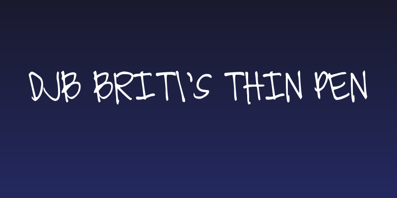 DJB Brit's Thin Pen Social Header