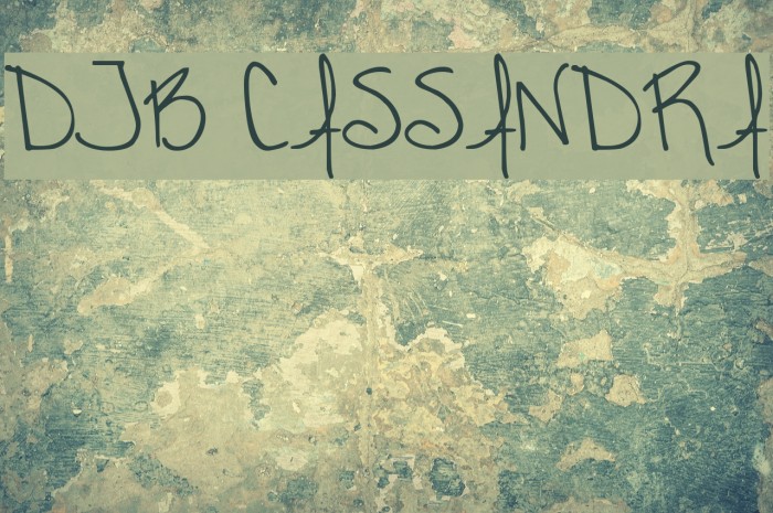 DJB CASSANDRA Font examples