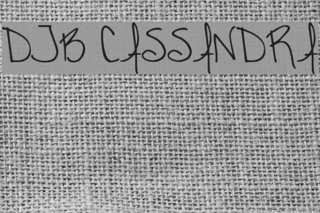 DJB CASSANDRA Font examples