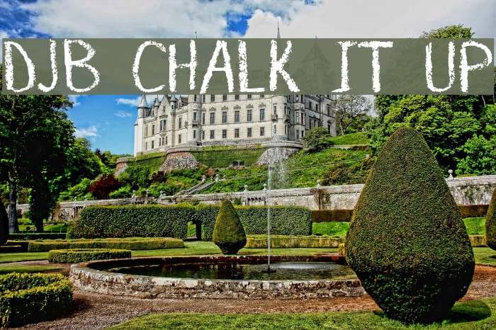DJB CHALK IT UP Font examples