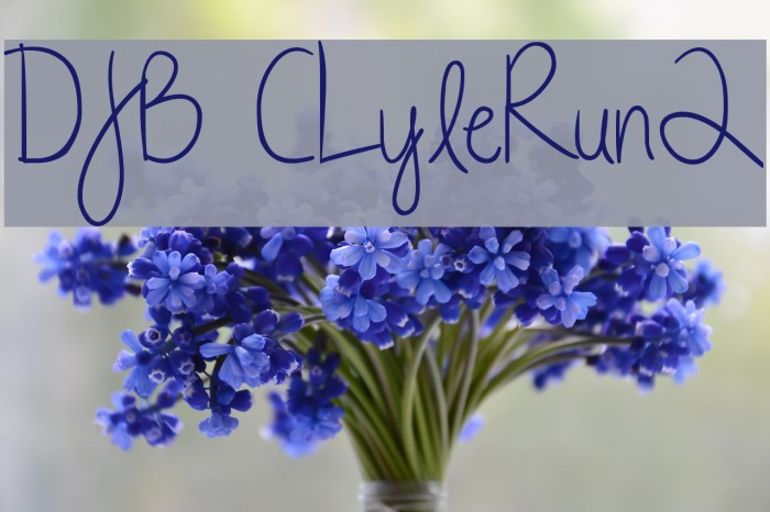 DJB CLyleRun2 Font examples