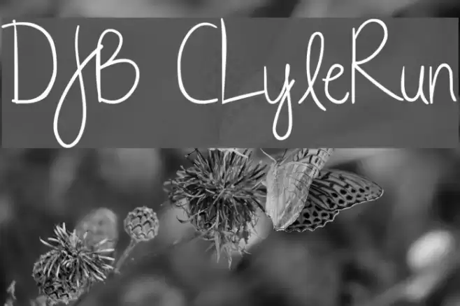 DJB CLyleRun Font examples