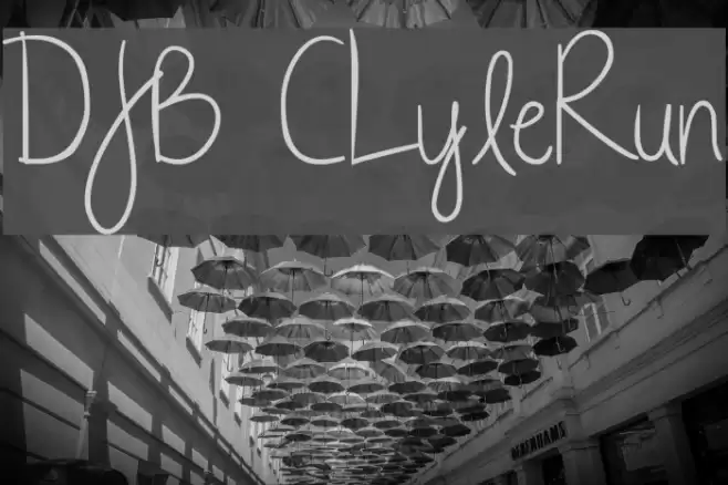 DJB CLyleRun Font examples