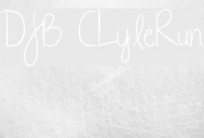 DJB CLyleRun Font examples