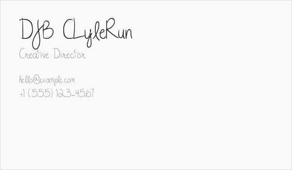 DJB CLyleRun Business Card