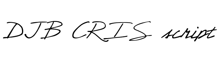 DJB CRIS script  नि: शुल्क फ़ॉन्ट्स डाउनलोड