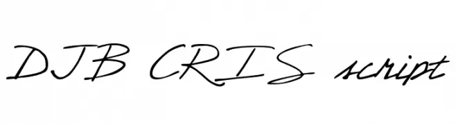 DJB CRIS script  Descarca Fonturi Gratis