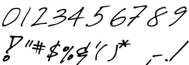 DJB CRIS script Font OTHER CHARS