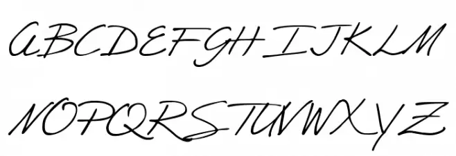 DJB CRIS script خط أحرف كبيرة