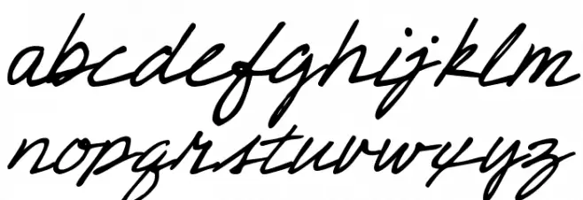 DJB CRIS script Font LOWERCASE