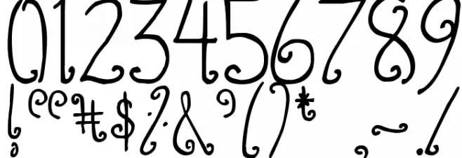 DJB CURLIE WURLIE Font OTHER CHARS