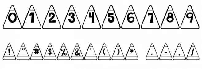 DJB Candy Corn Font خط محارف أخرى