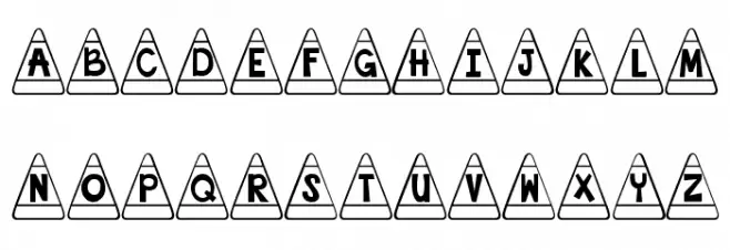DJB Candy Corn Font Schriftart Groß