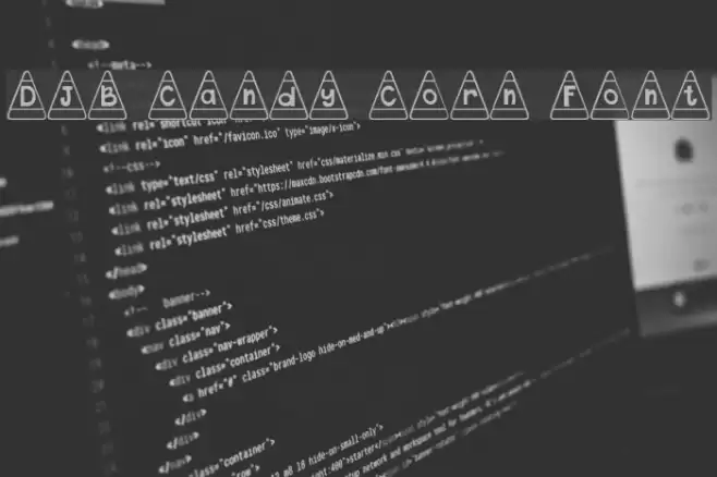 DJB Candy Corn Font خط examples