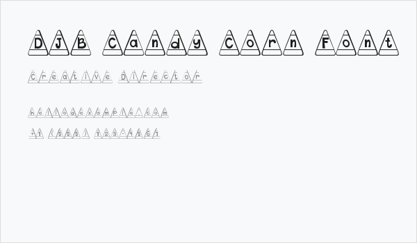 DJB Candy Corn Font Business Card