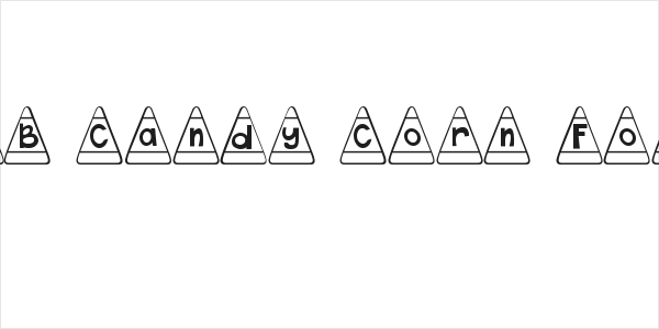 DJB Candy Corn Font Logo