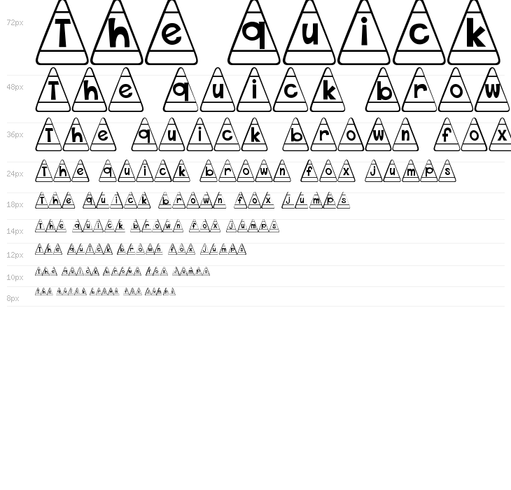 DJB Candy Corn Font Waterfall