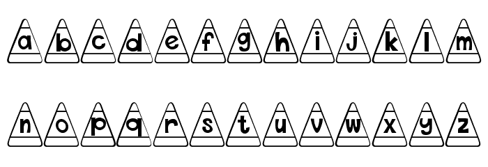DJB Candy Corn Font フォント 小文字