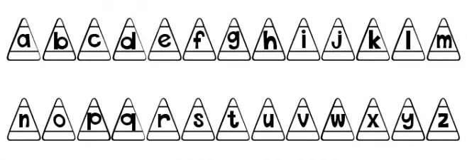 DJB Candy Corn Font Font LOWERCASE