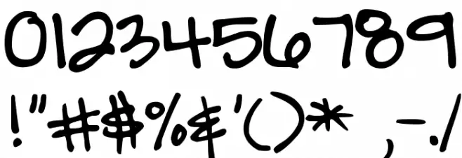 DJB Carly Sue Got Married フォント その他の文字